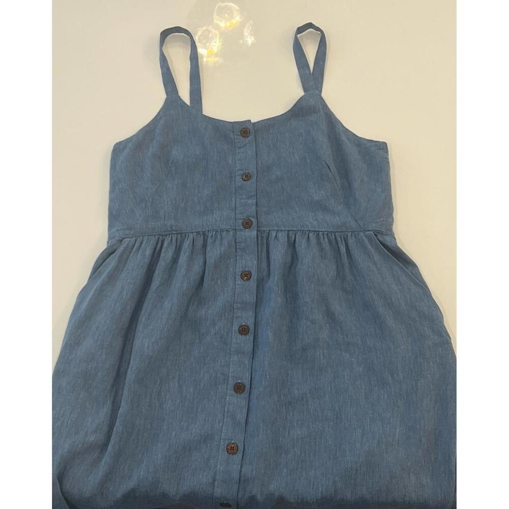$129 Patagonia Garden Island Dress in Whole Weave Still Blue Size Large 75186 - Picture 2 of 10